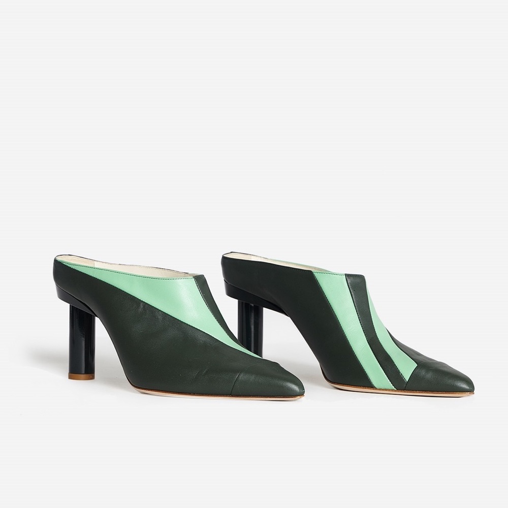 TIBI Joel Calf Leather Mules, 36, GIFTABLE